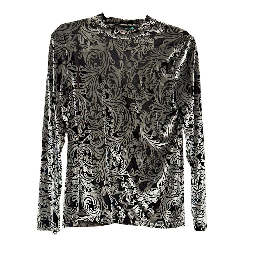 Elegant Black and Silver Women's Blouse